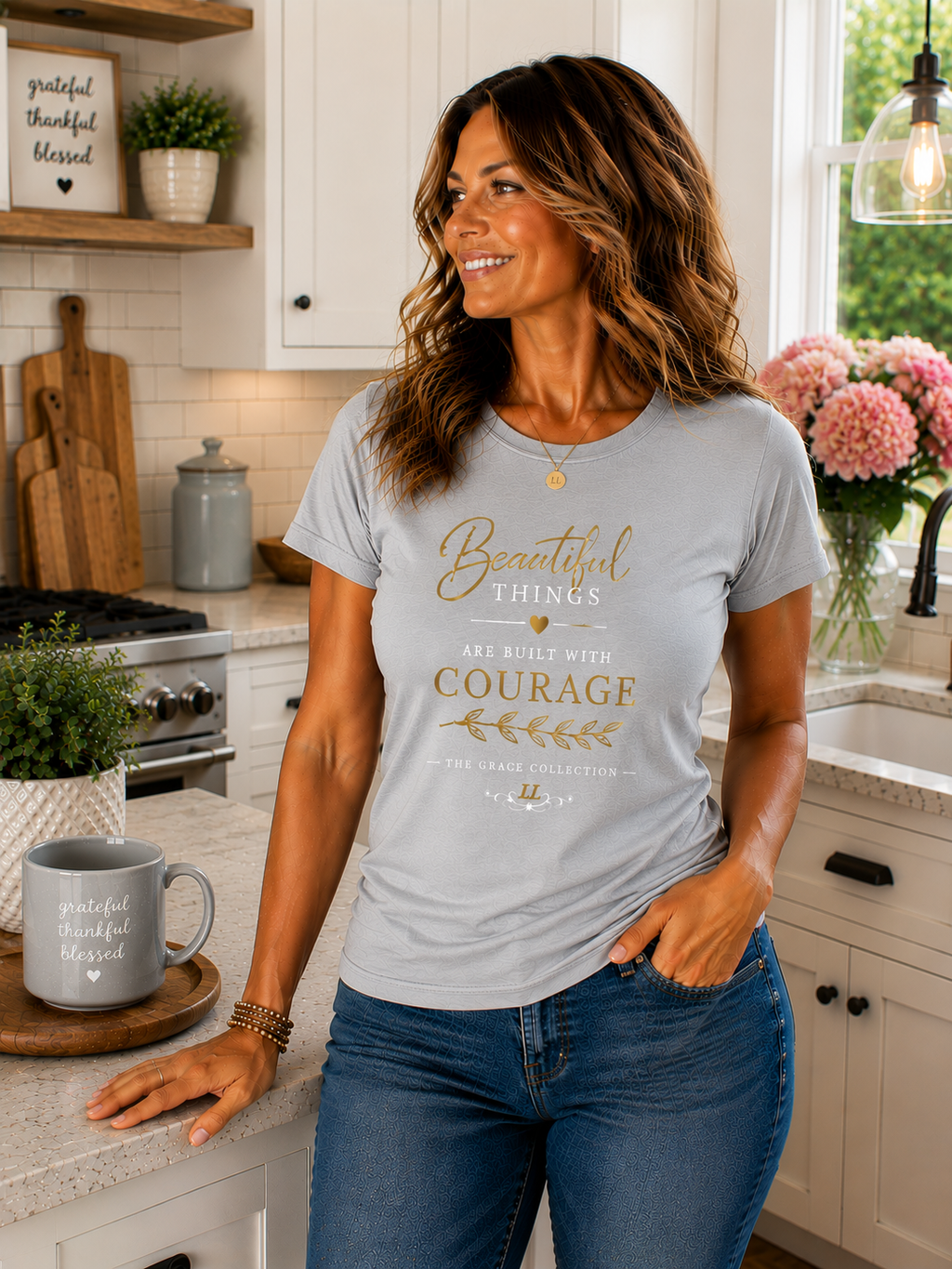 "Beautiful Things Are Built With Courage" -  Women's Tee