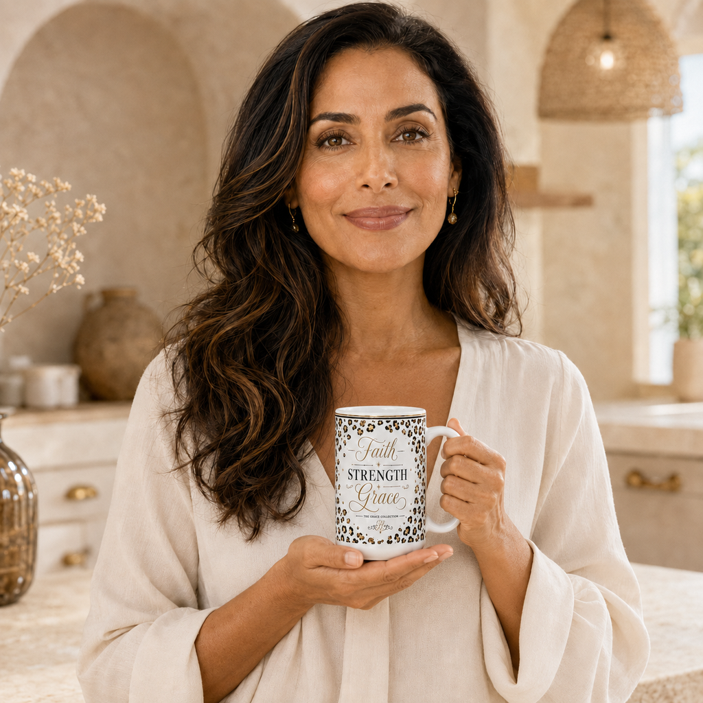 Faith Strength Grace - 15oz Ceramic Mug