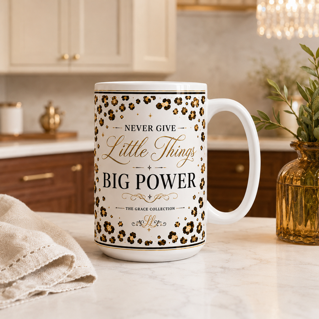 Never Give Little Things Big Power - 15 oz ceramic mub