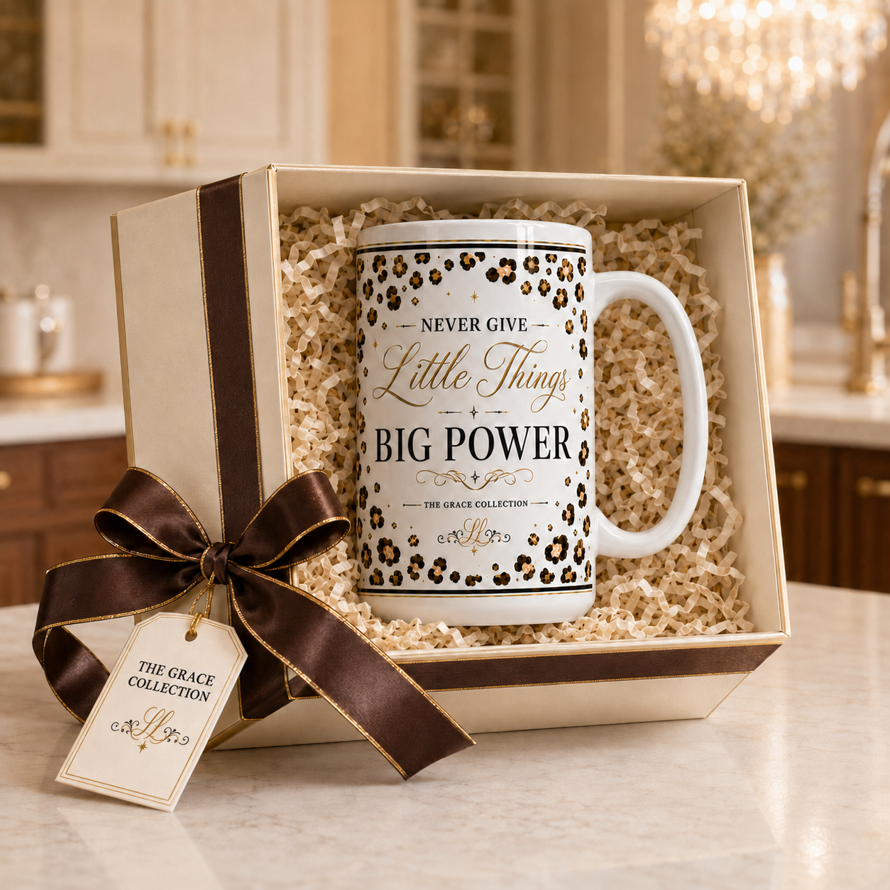 Never Give Little Things Big Power - 15 oz ceramic mub