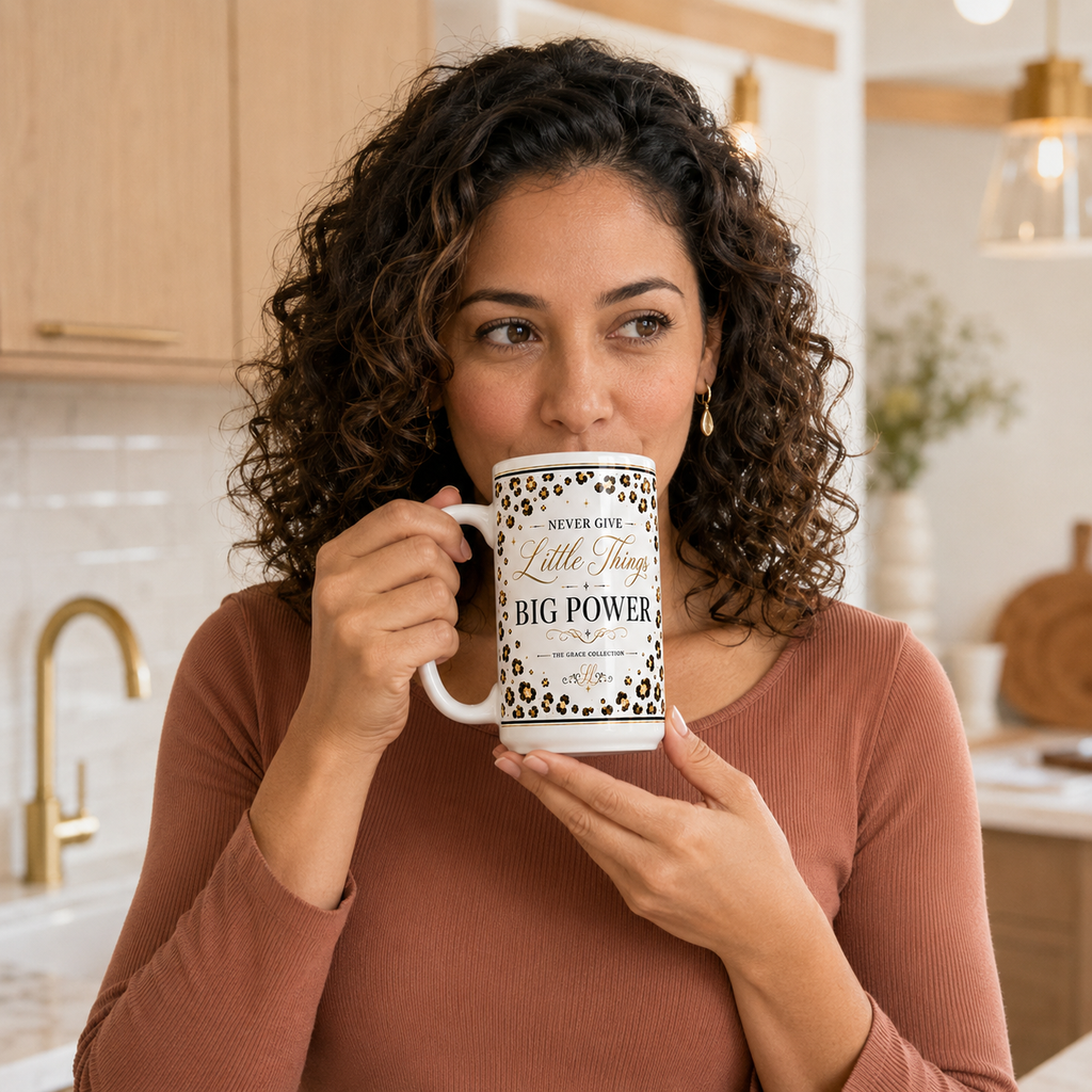 Never Give Little Things Big Power - 15 oz ceramic mub