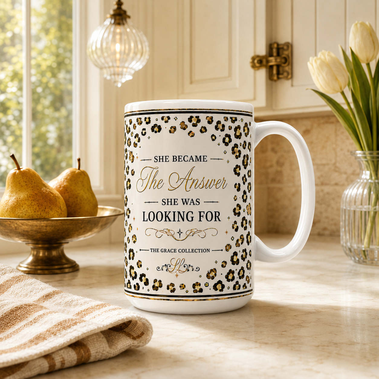 She Became The Answer - 15 oz ceramic mug