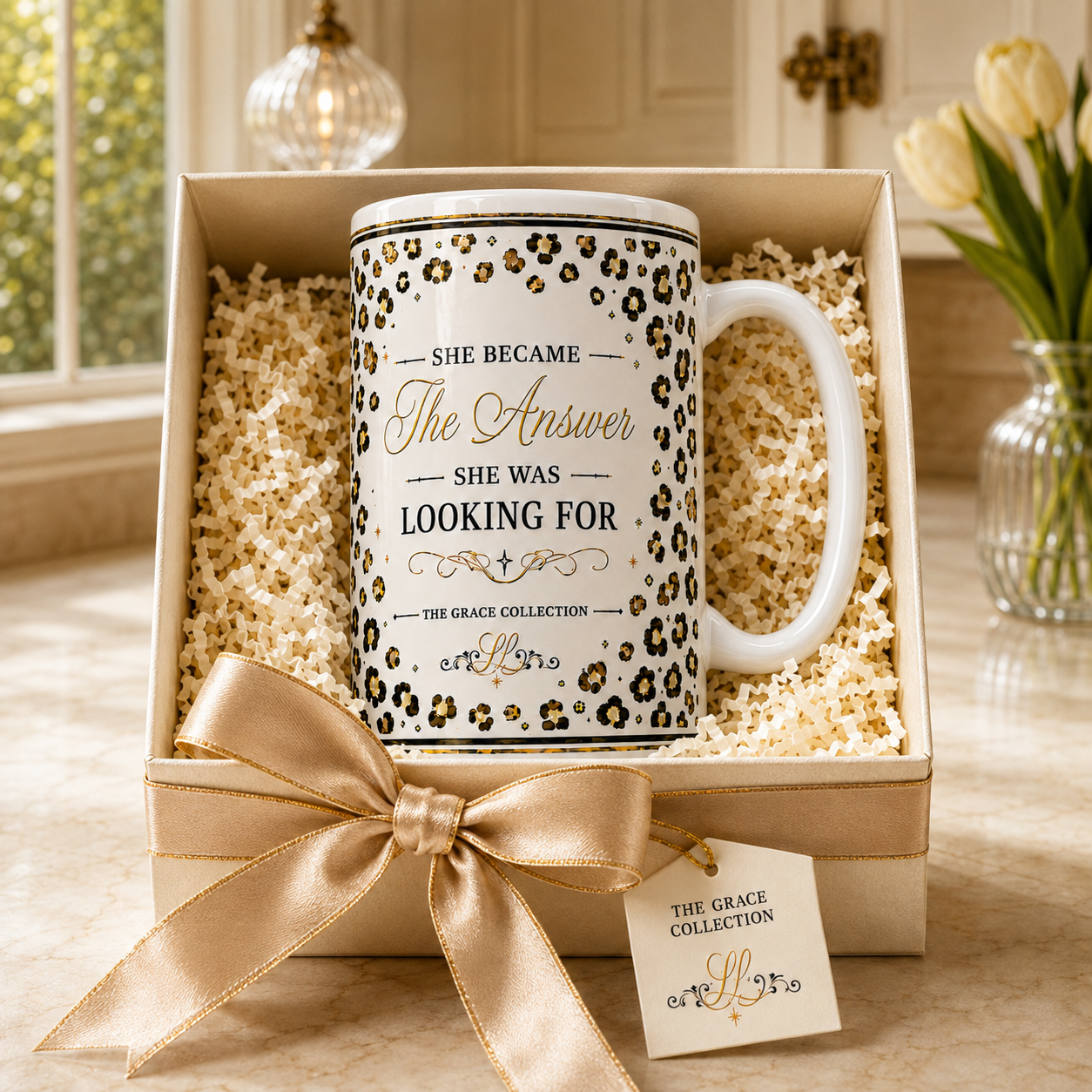 She Became The Answer - 15 oz ceramic mug