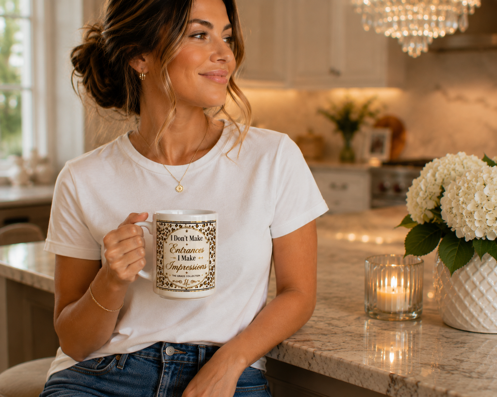 I Don't Make Entrances I Make Impressions - 15 oz ceramic mug