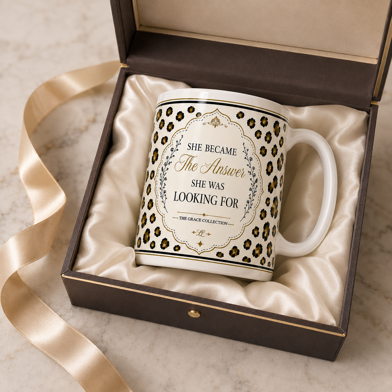 She Became The Answer She Was Looking For - 15 oz. ceramic mug