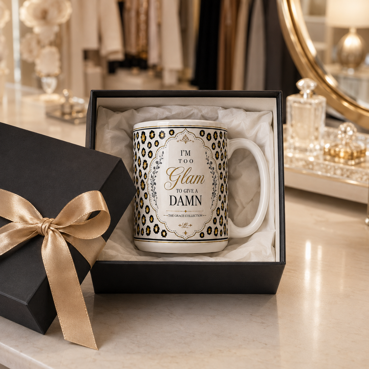 I'm Too Glam To Give A Damn - 15 oz ceramic mug