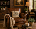 Rust and Rhinestones Decorative Pillow – Wild West Sparkle Accent faux suede