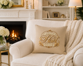 Faux Suede Pillow — "A Determined Heart Cannot Be Stopped" Inspirational Throw Pillow