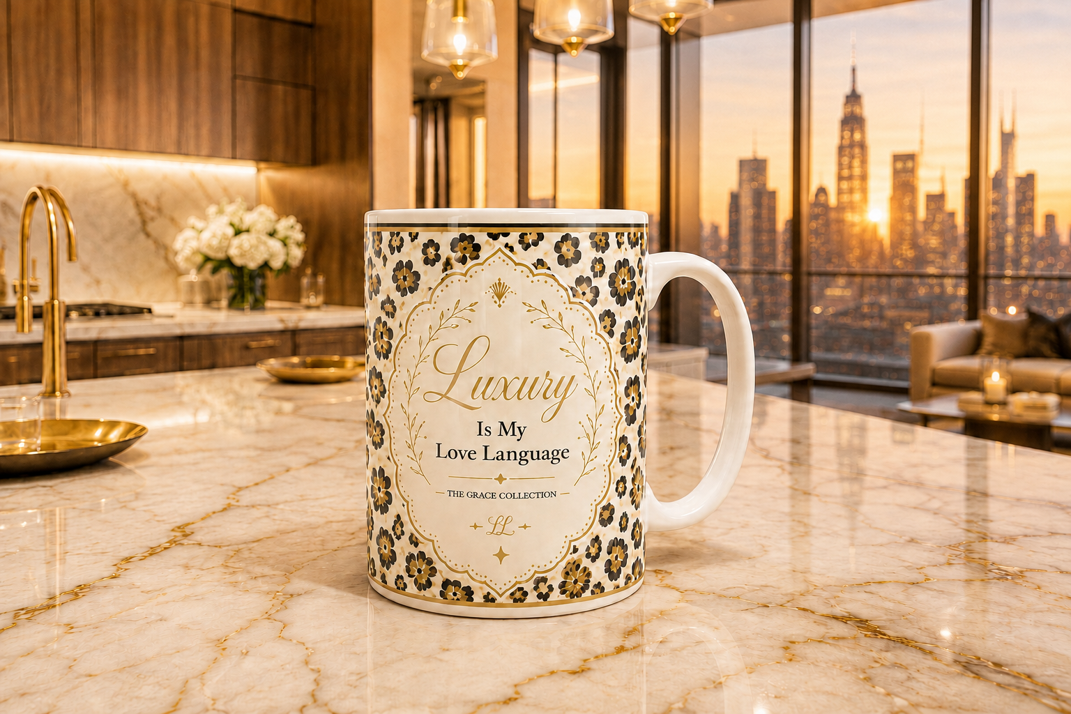 Luxury Is My Love Language Leopard Print 15oz Mug
