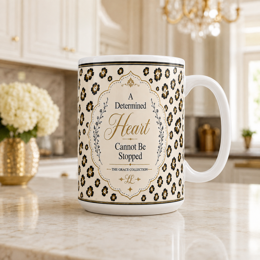 A Determined Heart Cannot Be Stopped - 15 oz ceramic mug