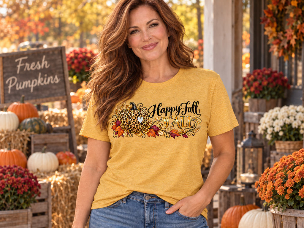 Happy Fall Y'all - Harvest Fall  Women's Graphic Tee