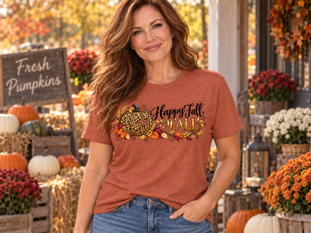 Happy Fall Y'all - Harvest Fall  Women's Graphic Tee