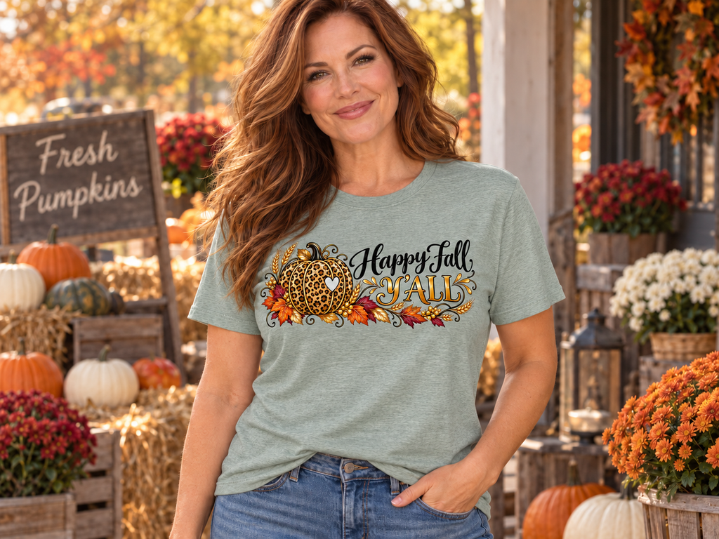 Happy Fall Y'all - Harvest Fall  Women's Graphic Tee