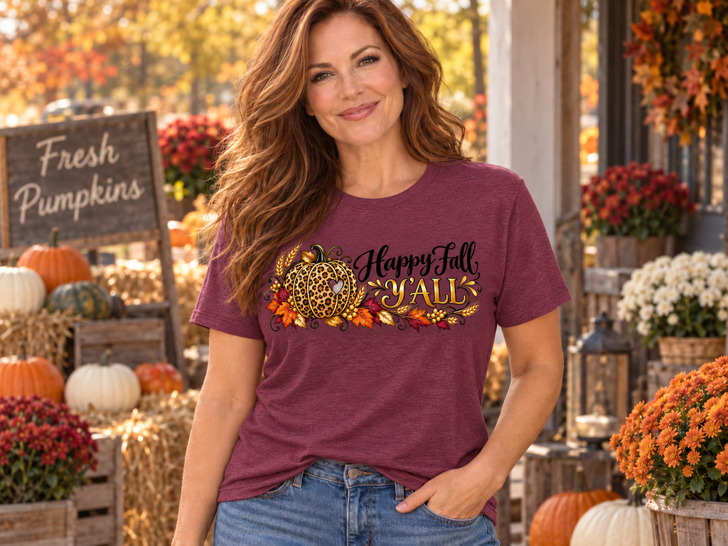 Happy Fall Y'all - Harvest Fall  Women's Graphic Tee