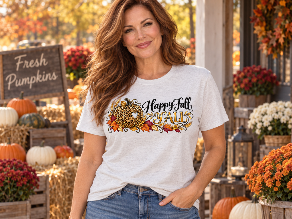 Happy Fall Y'all - Harvest Fall  Women's Graphic Tee
