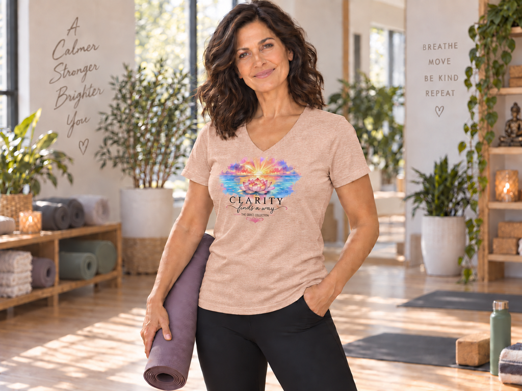 Clarity Finds A Way - Women's V-Neck Tee