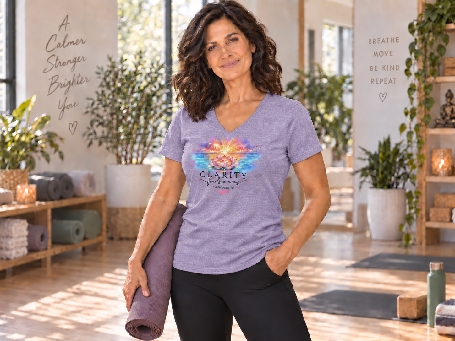 Clarity Finds A Way - Women's V-Neck Tee