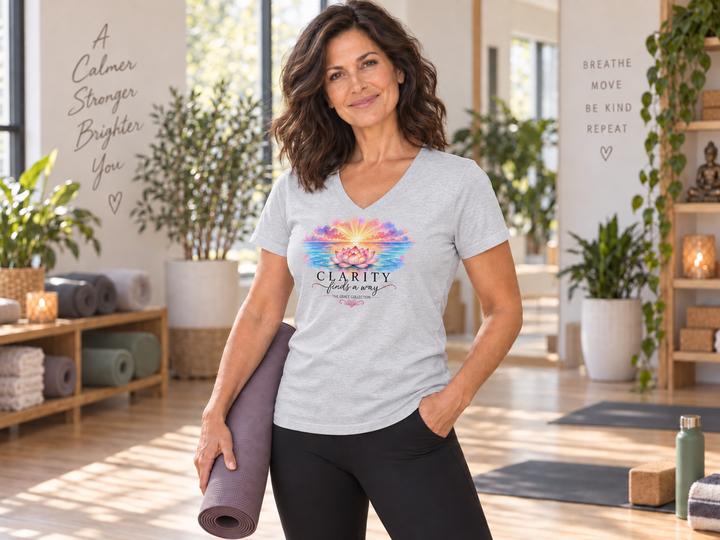 Clarity Finds A Way - Women's V-Neck Tee