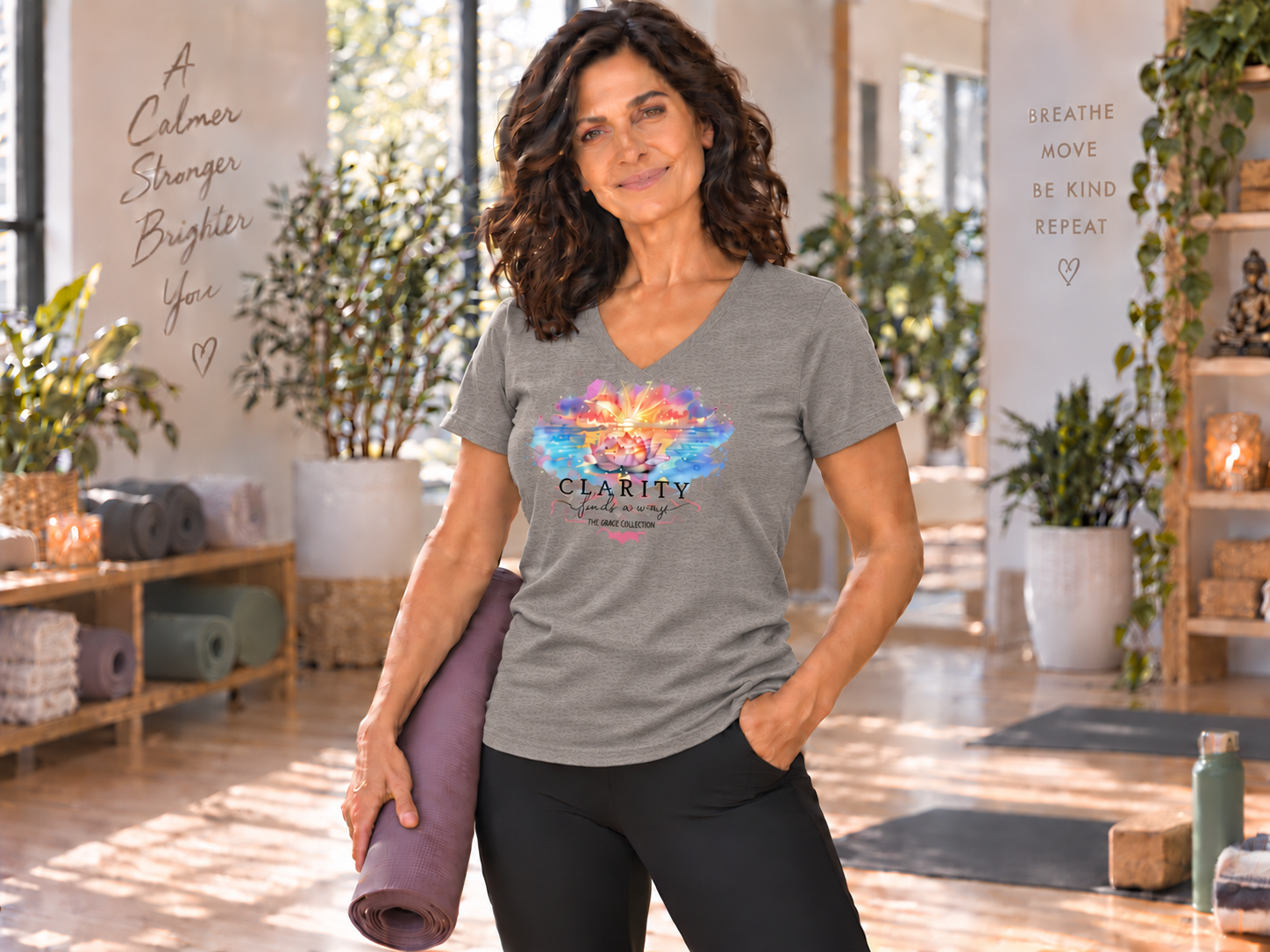 Clarity Finds A Way - Women's V-Neck Tee
