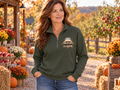 Let's Go for a Spin -  Wome's Quarater Zip Pullover Sweatshirt