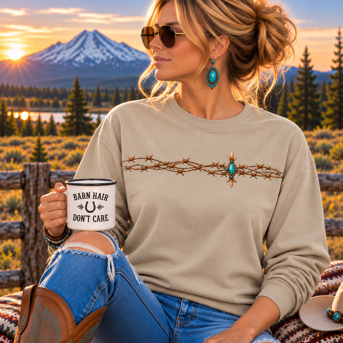 The Right Boots Could Conquer The World - Heavy Weight Long Sleeve Tee