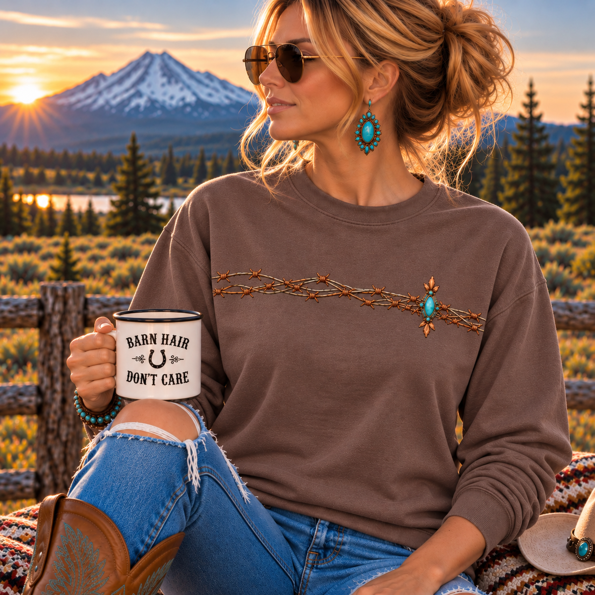 The Right Boots Could Conquer The World - Heavy Weight Long Sleeve Tee