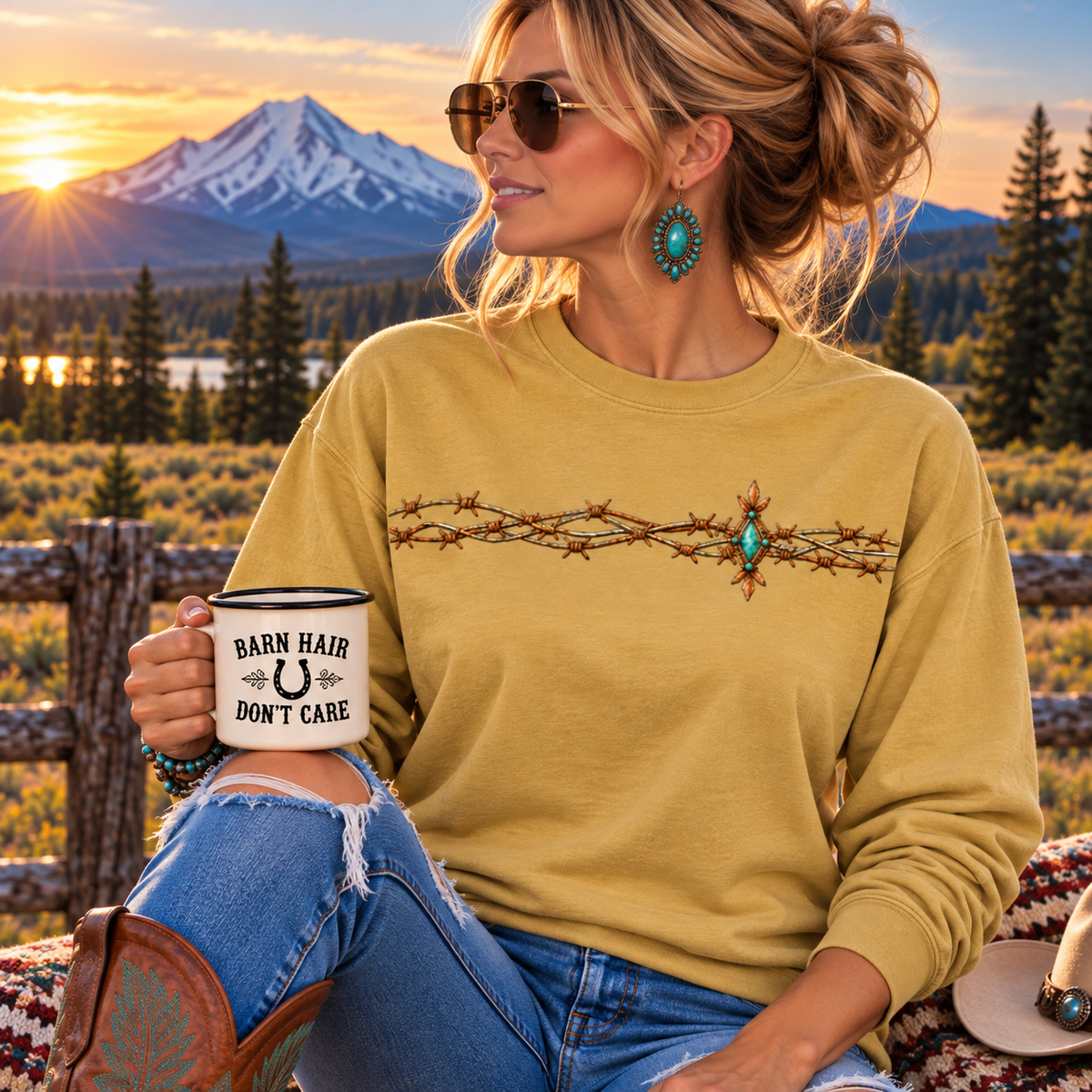The Right Boots Could Conquer The World - Heavy Weight Long Sleeve Tee