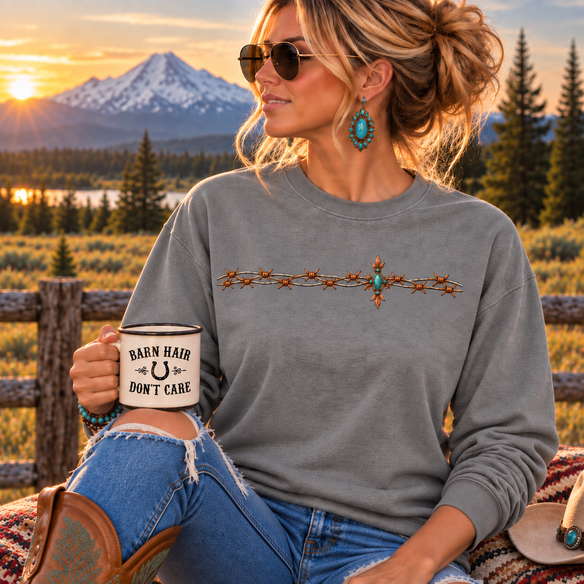 The Right Boots Could Conquer The World - Heavy Weight Long Sleeve Tee