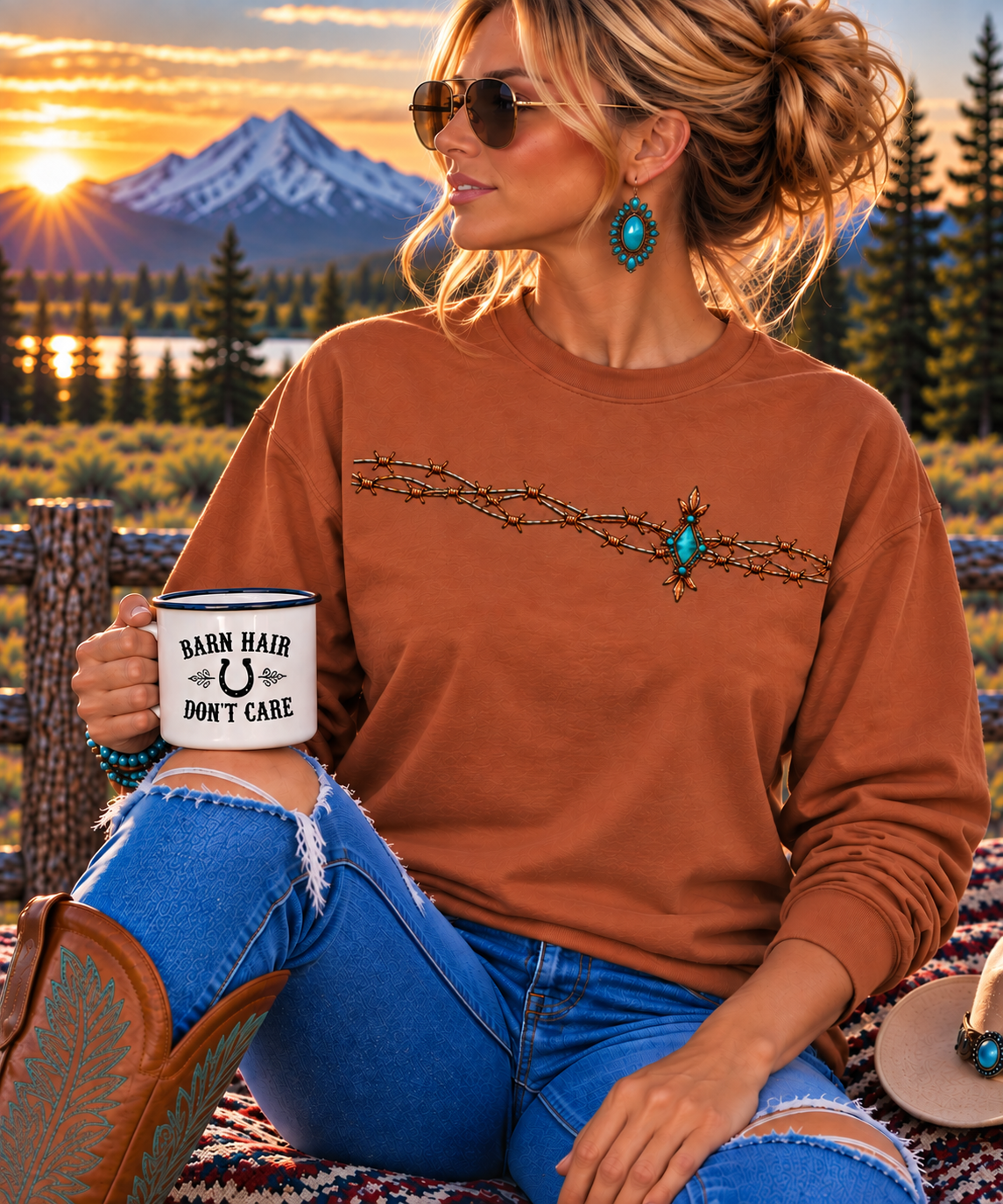 The Right Boots Could Conquer The World - Heavy Weight Long Sleeve Tee