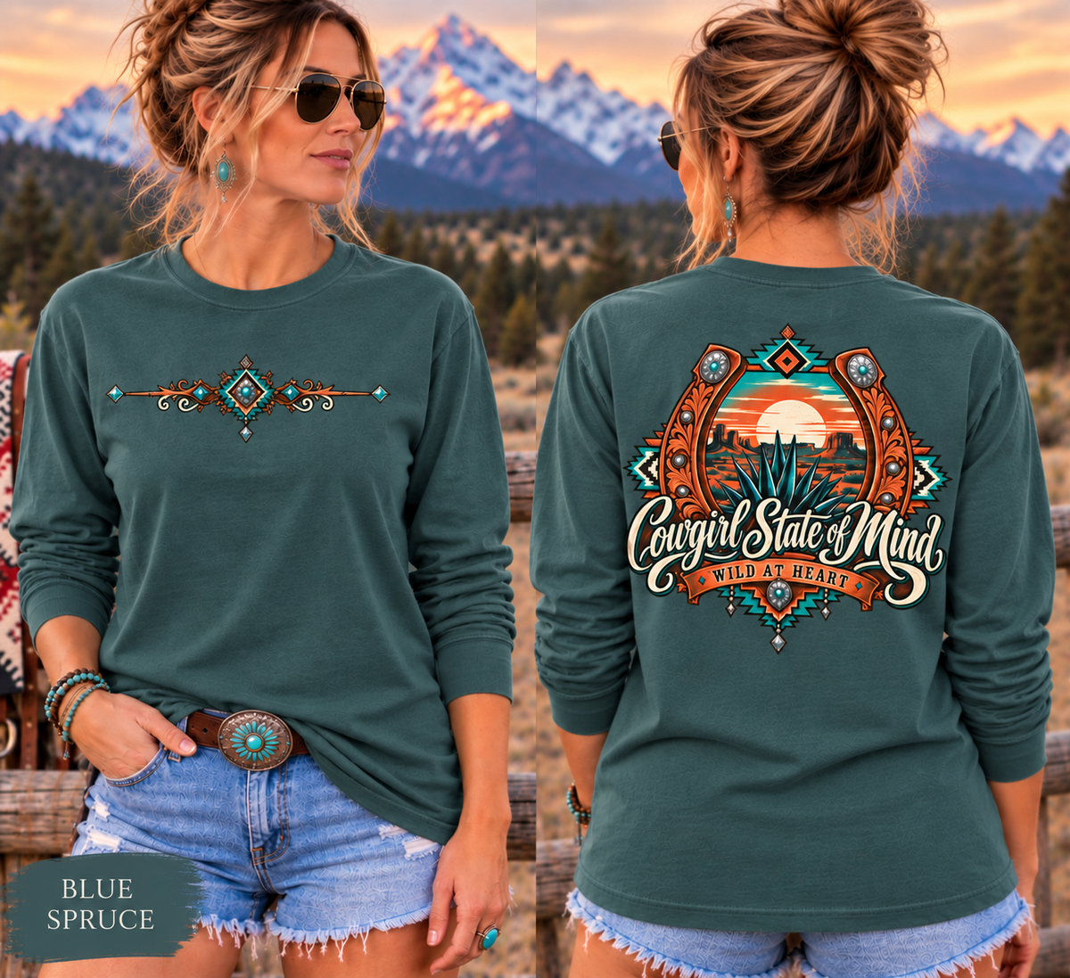 Cowgirl State of Mind  - Long Sleeve Tee