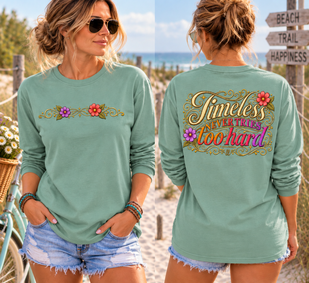 Timeless Never Tries Too Hard - Long Sleeve Tee