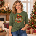 Mistletoe Makes You Do It - Long Sleeve Christmas Graphic Top