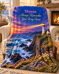Personalize This Blanket  - Always Remember Your Way Home - Flannel Fleece Blanket