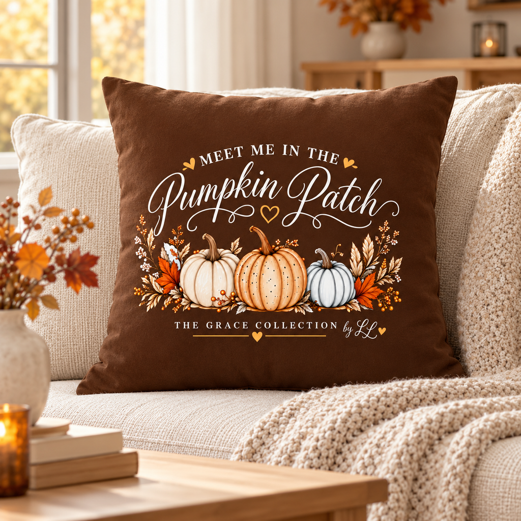 Meet Me in the Pumpkin Patch Faux Suede Pillowcase