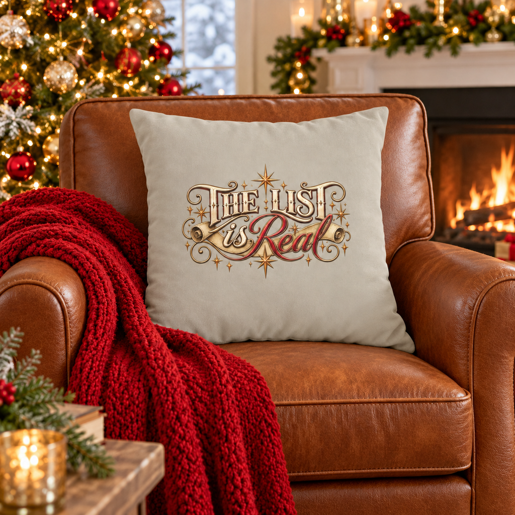 The List Is Real  -  Faux Suede Square Pillow Cover