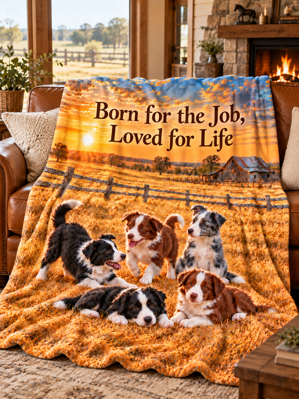 Personalize this blanket - Born for the Job Loved for Life - Deluxe Sherpa Fleece Throw Blanket