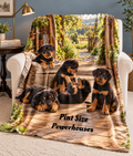 Personalize This Blanket - ROTTWEILER PUPPIES,  Pint Size Powerhouses - Deluxe Sherpa Fleece Throw Blanket