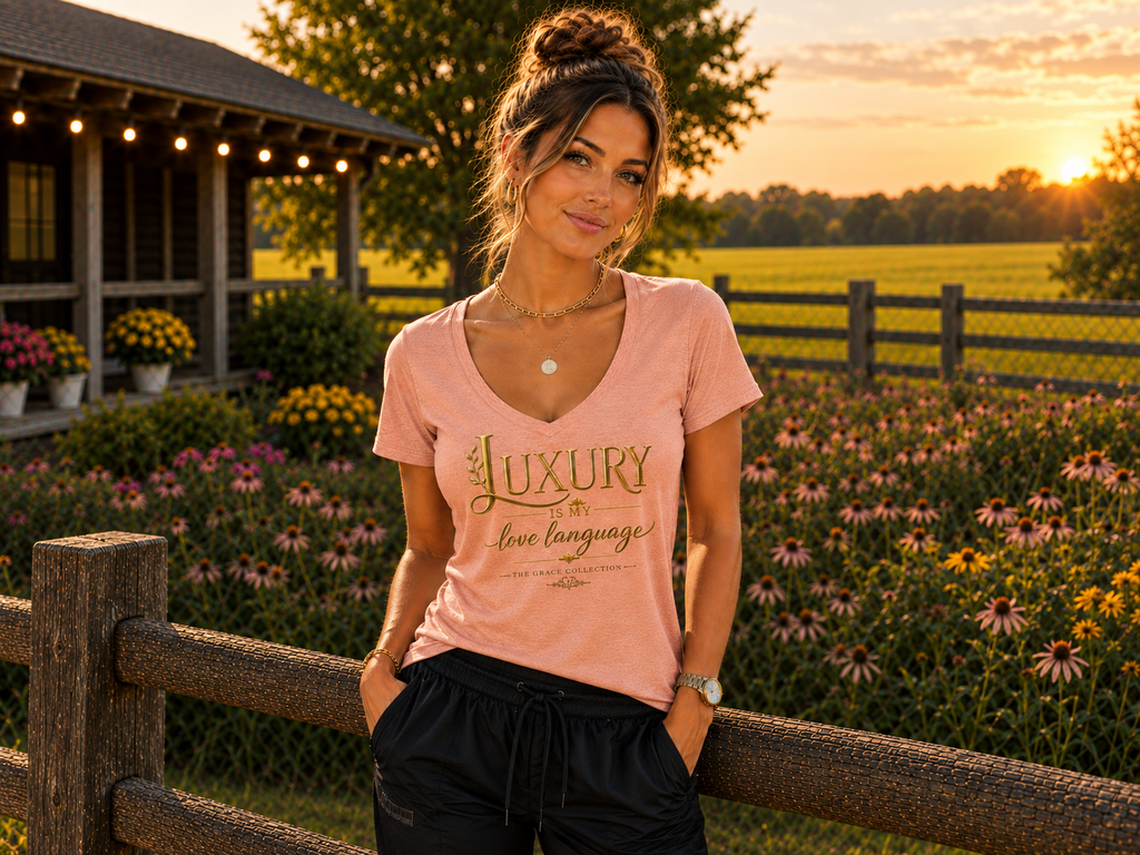 Regular Women Fit Lightly Shaped Tee - Luxury is My Love Language