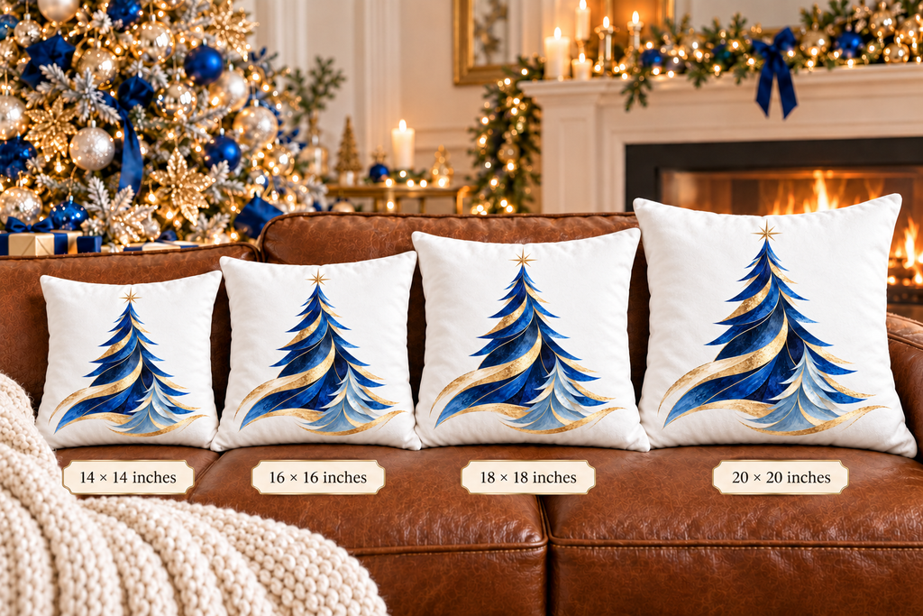 Christmas Tree Faux Suede Pillow Cover