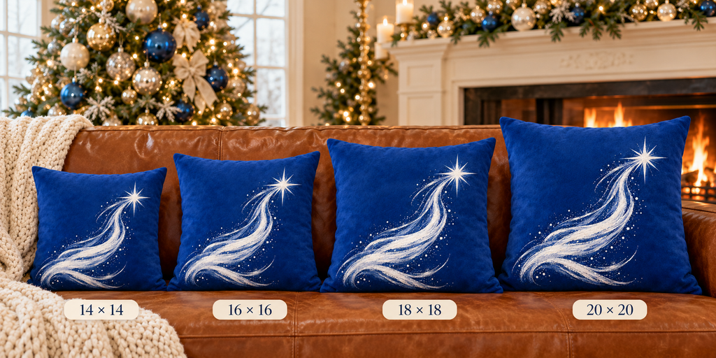 Starry Night Fairy Tail Faux Suede Square Pillow Cover