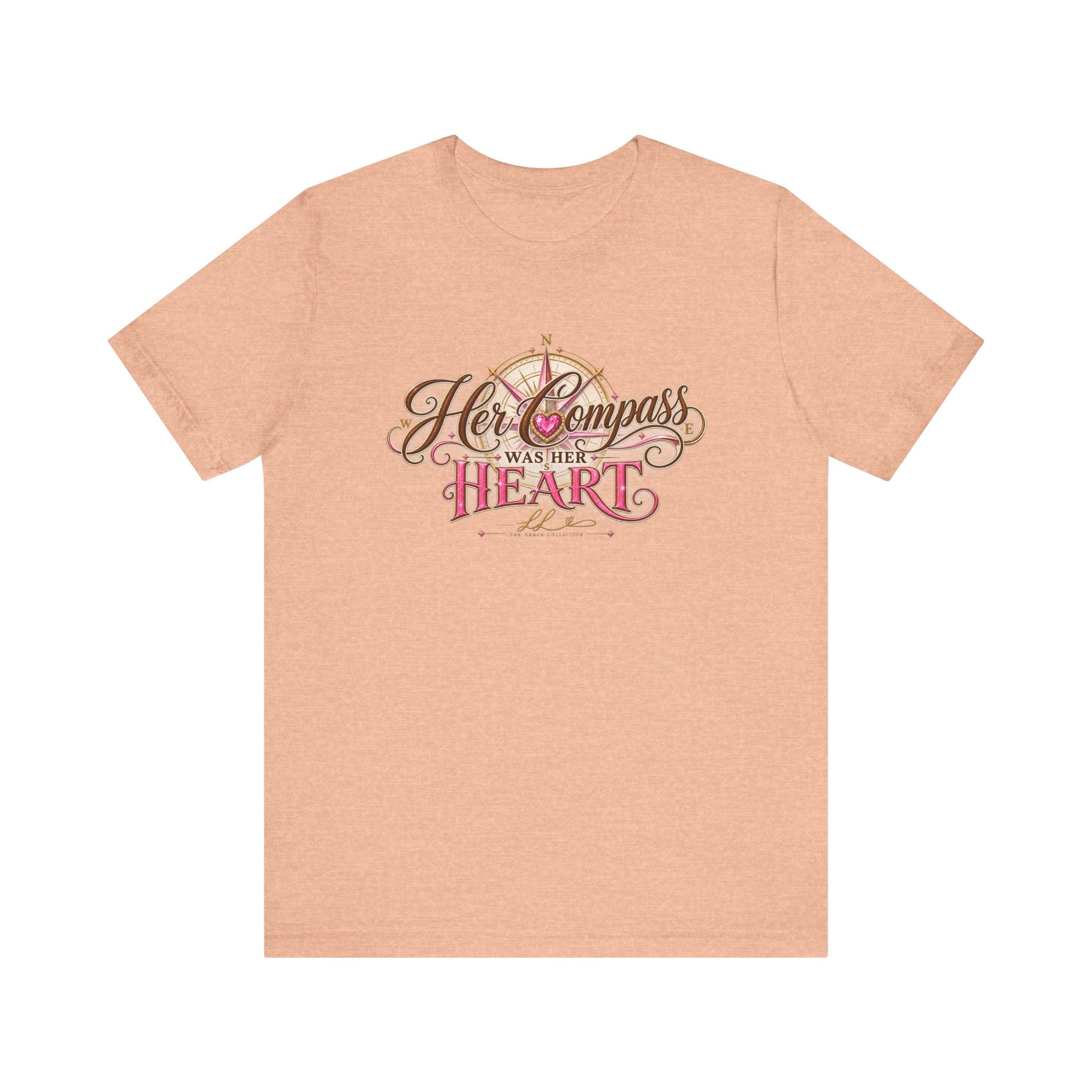 Her Compass Was Her Heart Tee — Inspirational Compass Graphic T-Shirt