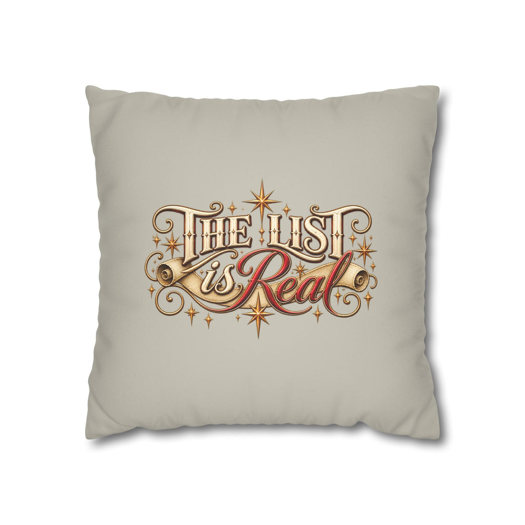 The List Is Real  -  Faux Suede Square Pillow Cover