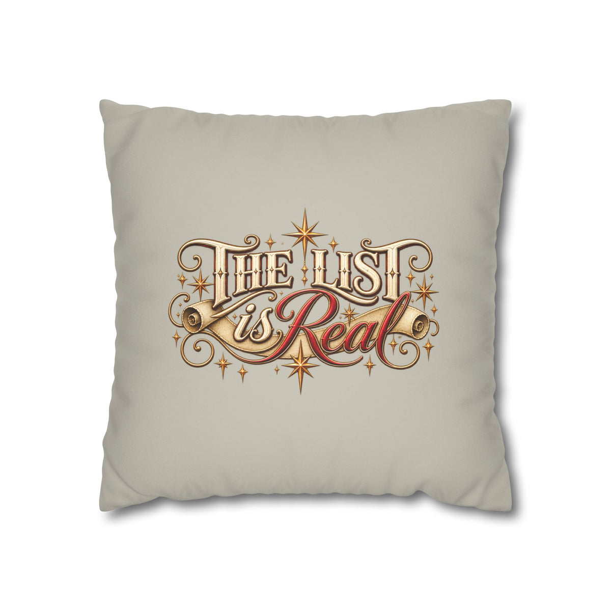 The List Is Real  -  Faux Suede Square Pillow Cover