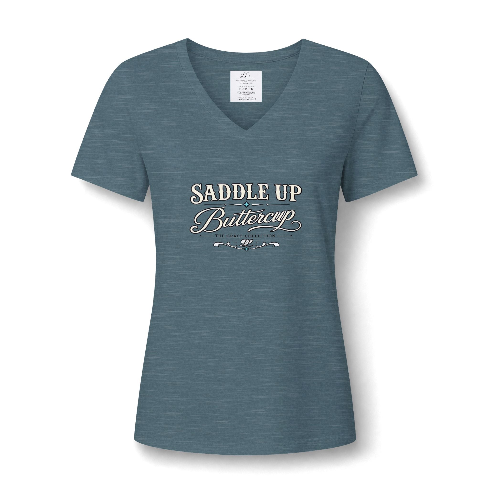 Saddle Up Buttercup V-Neck Tee