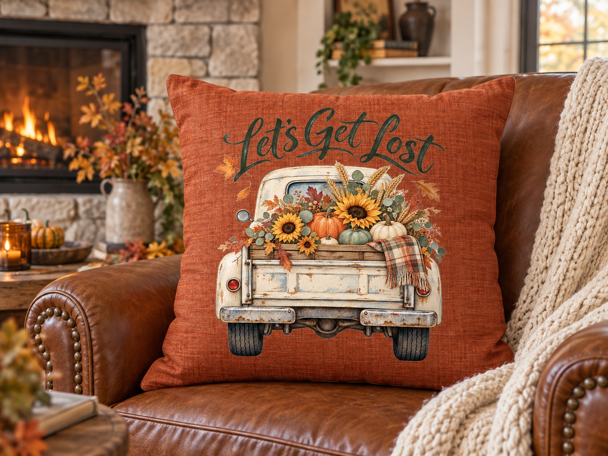 Let's Get Lost - 18" x 18" Seasonal Throw Pillow