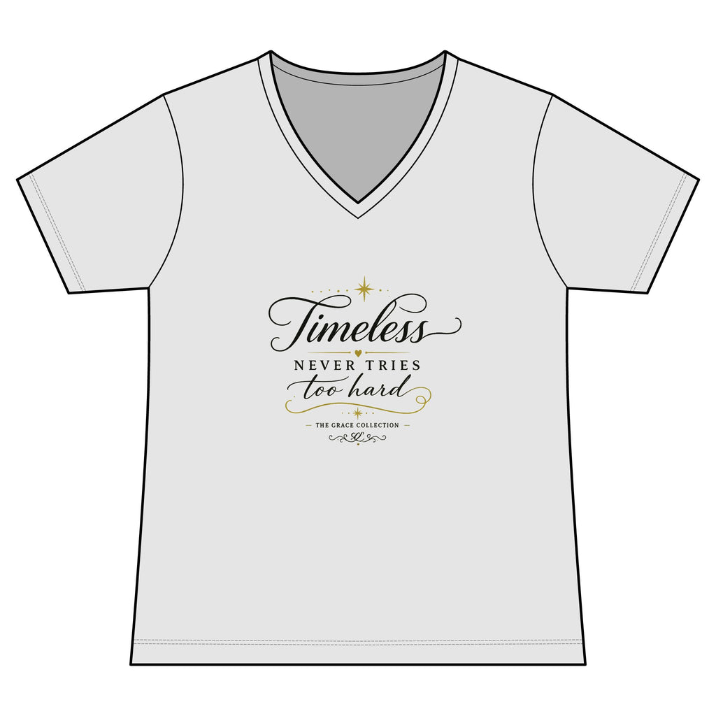 Timeless Never Tries Too Hard -  V-Neck Tee  Women's T-Shirt