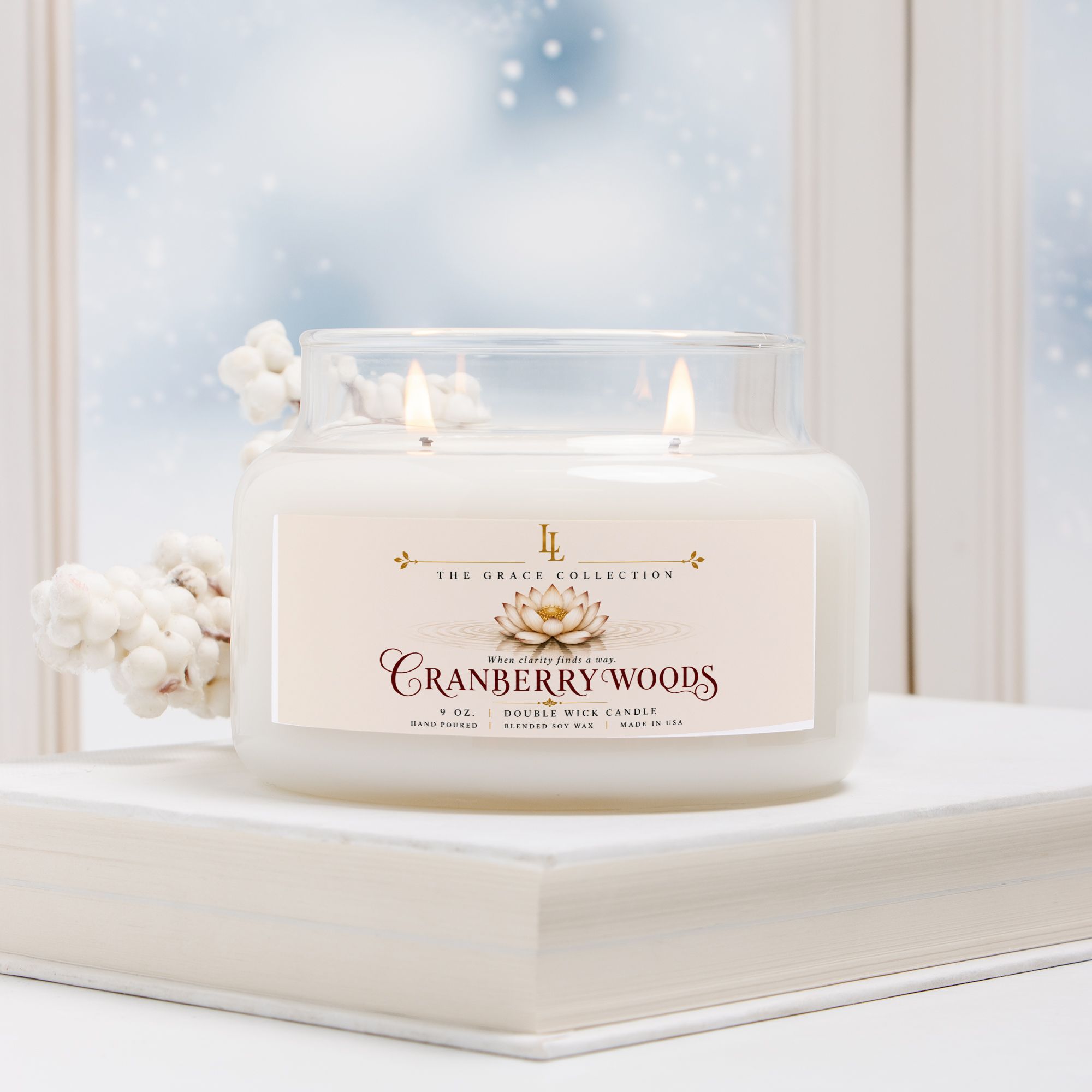 Cranberry Woods Candle Apothecary Jar (Double Wick)