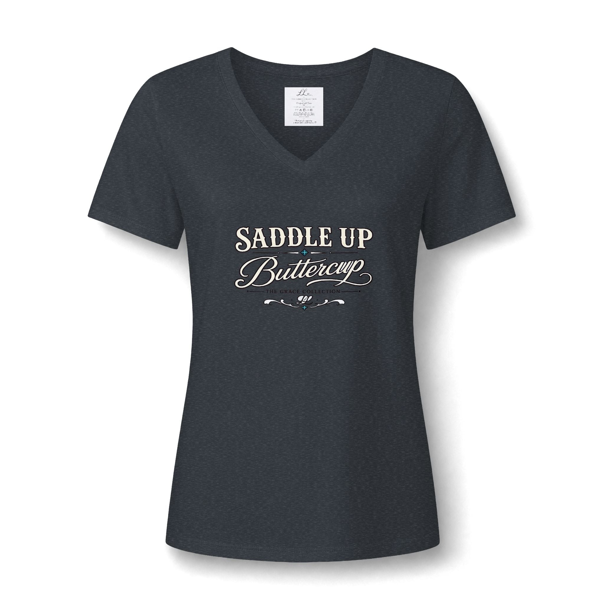 Saddle Up Buttercup V-Neck Tee