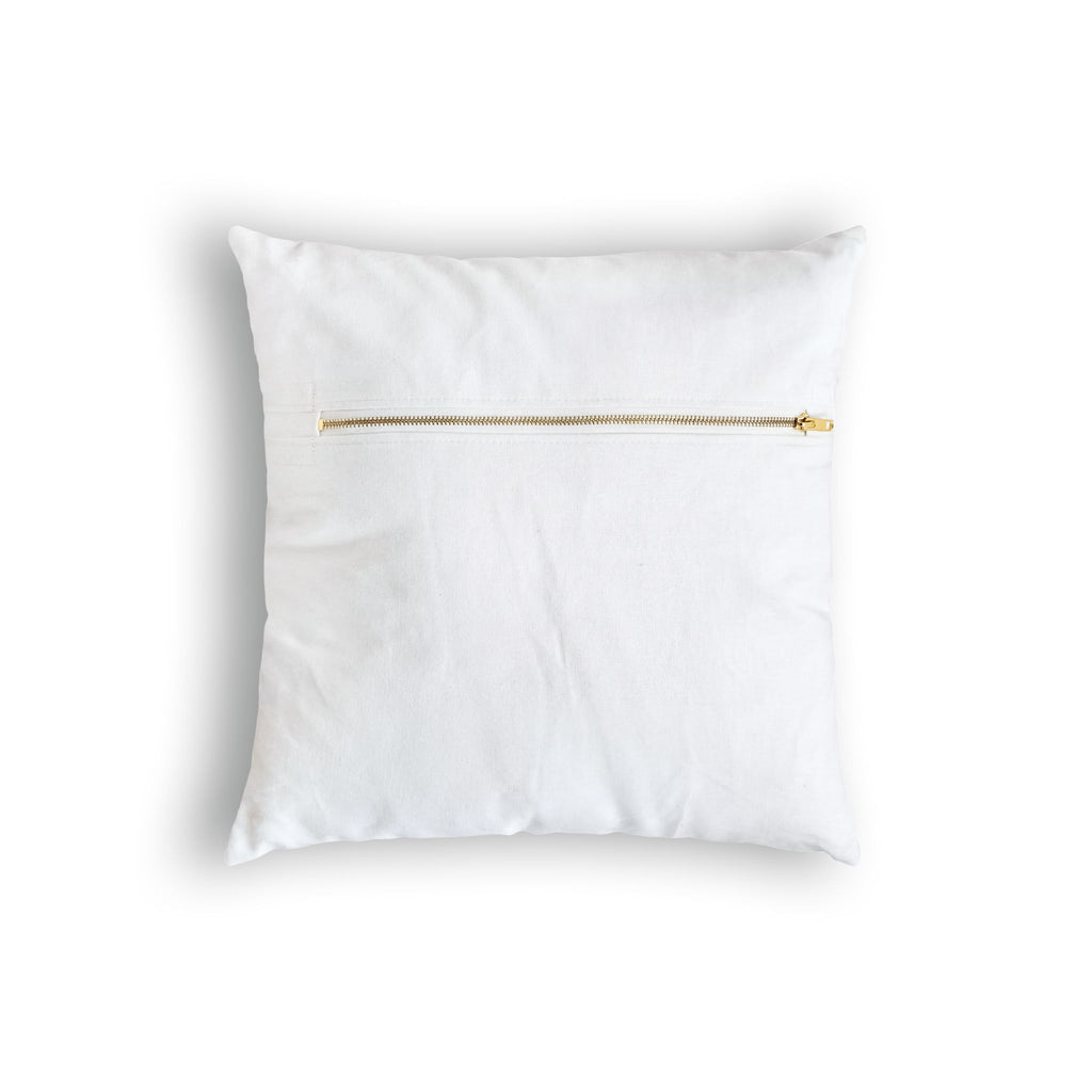 Blue Gold Ornate Snowflake Poly Velvet Pillow