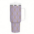 Lavender Grand Hotel Arches - 40oz Tumbler with Handle and Straw (Made in USA)